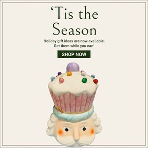 Whimsical Lighted Nutcracker‎ Ceramic Cupcake Decor